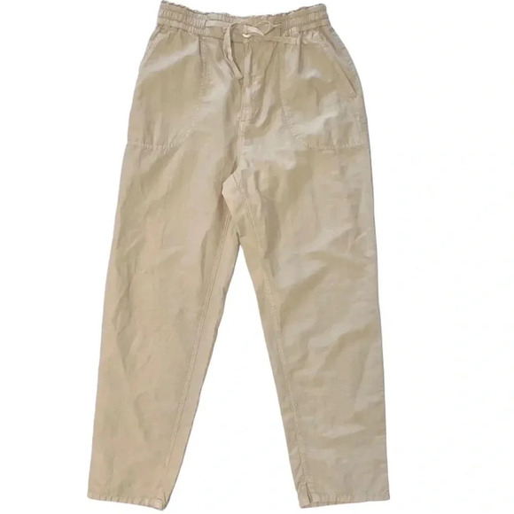 (NWOT) Zara High-Rise Cotton-Linen Jogger Pants -– Tan, Size 2 - Picture 5 of 9